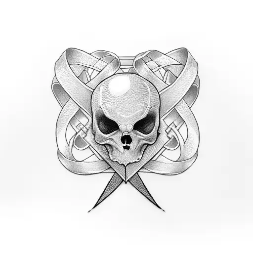 cross breast cancer ribbon tattoo design idea