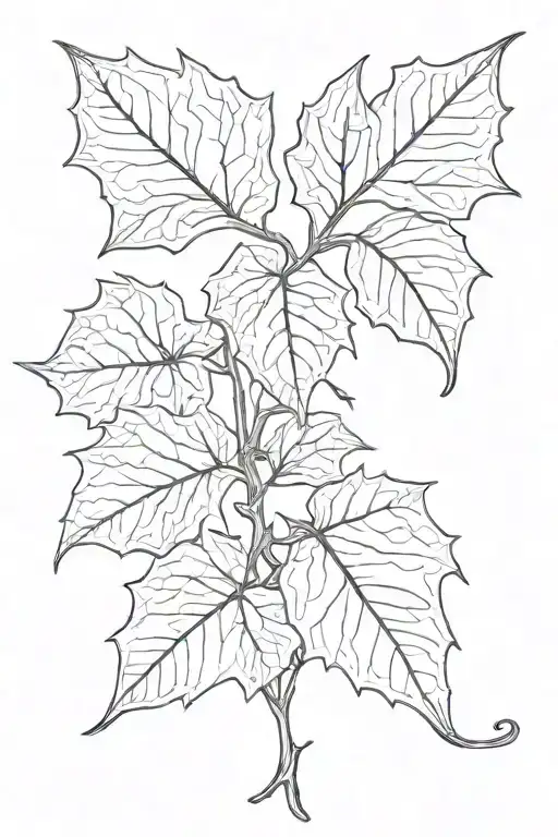 ivy leaf tattoo design idea