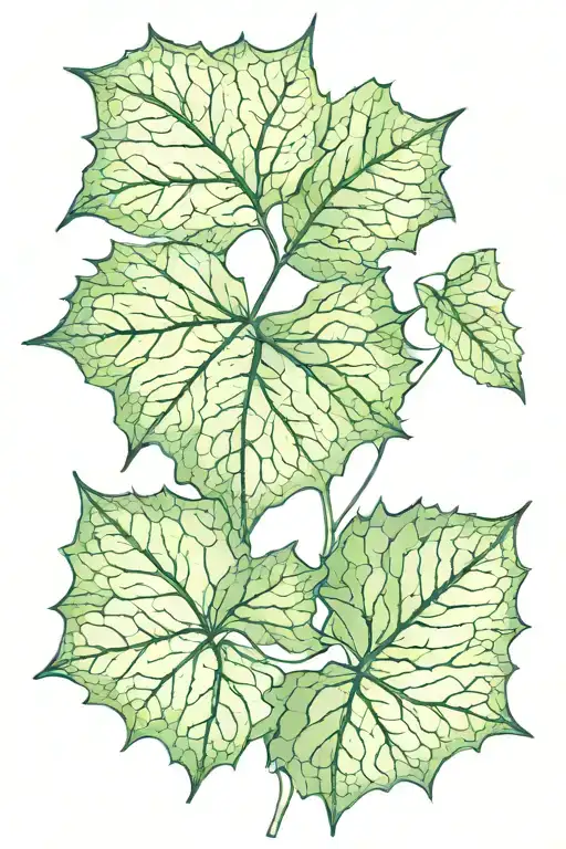 ivy leaf tattoo design idea