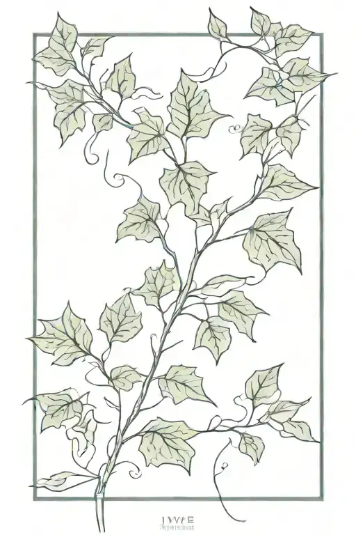 ivy vines tattoo design idea