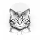 Celtic cat silhouette tattoo design idea