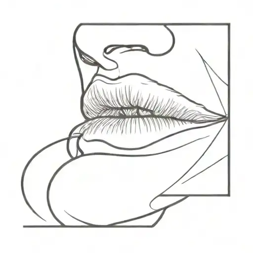 hard drugs soft lips  tattoo design idea