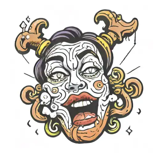 all I want is hard drugs and soft lips tattoo design idea