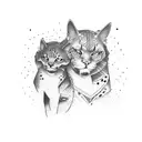 mother and son tattoo design idea