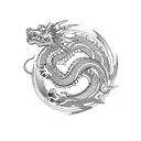 dragon ouroboros tattoo design idea