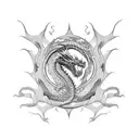 dragon ouroboros tattoo design idea