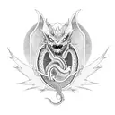 dragon ouroboros tattoo design idea