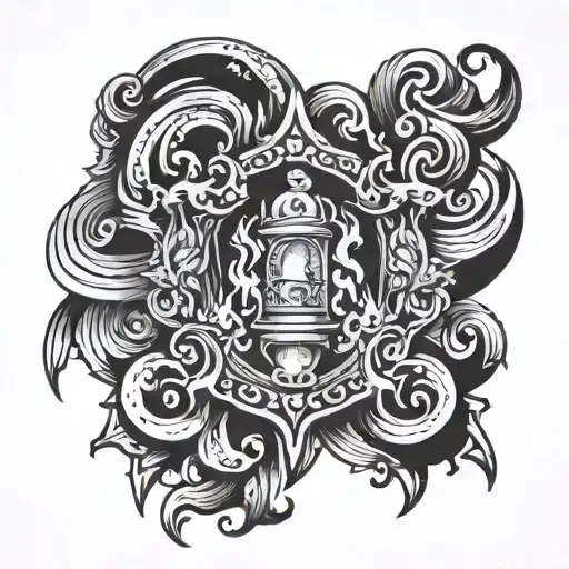 fire safety in greece tattoo design idea