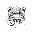 snow leopard  tattoo design idea
