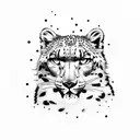 snow leopard  tattoo design idea