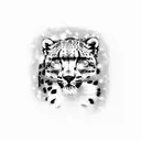 snow leopard  tattoo design idea