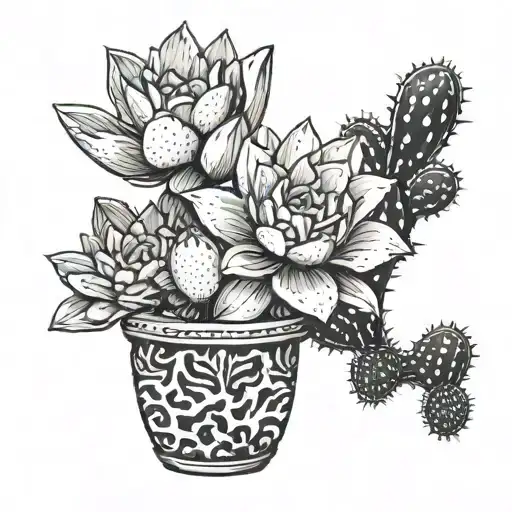 Tennessee mountains cactus succulents Lillie’s cheetah print tattoo design idea