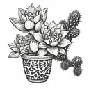 Tennessee mountains cactus succulents Lillie’s cheetah print tattoo design idea