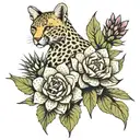 Tennessee mountains cactus succulents Lillie’s cheetah print tattoo design idea