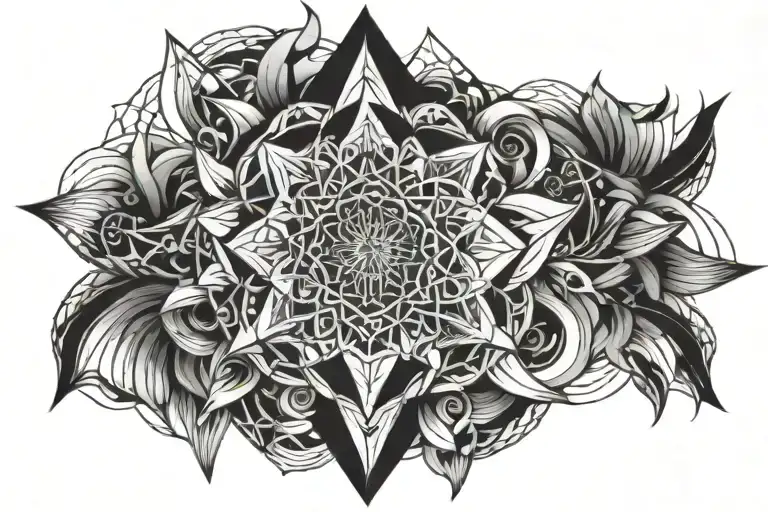 sacred geometry tattoo design idea