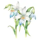 snowdrop and holly flowers tattoo design idea