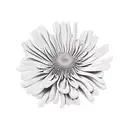 black Chrysanthemum tattoo design idea