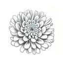 black Chrysanthemum tattoo design idea