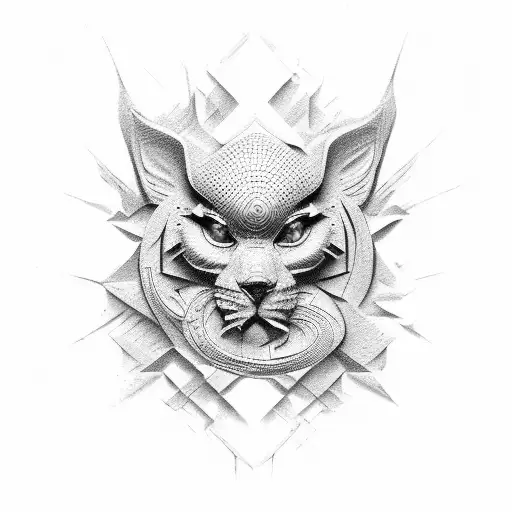 3d stone art tattoo design idea