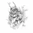 3d stone art tattoo design idea