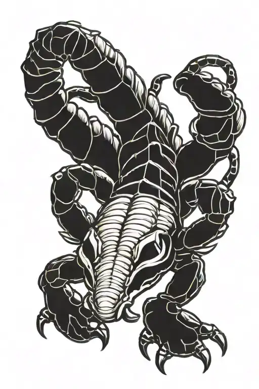 scorpion combined with a platypus   tattoo design idea