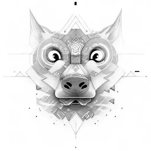sol y oso tattoo design idea