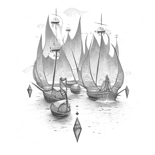 Burn The Boats tattoo design idea