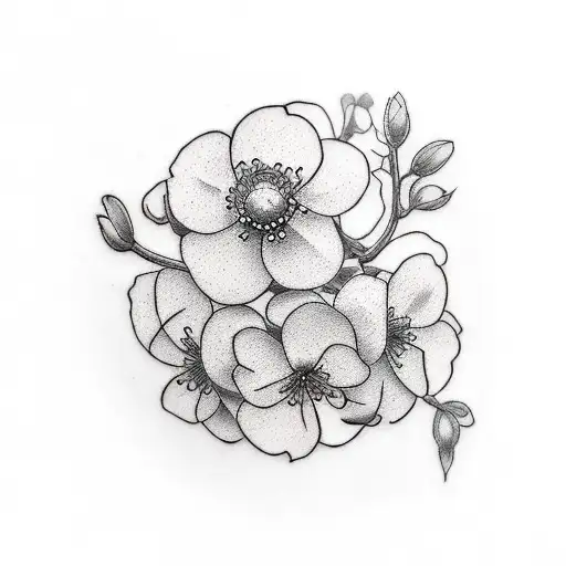 Realism Cherry Blossom Tattoo Idea
