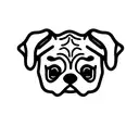 pug dog tattoo design idea
