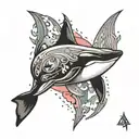 Orca Pink Floyd dark side tattoo design idea