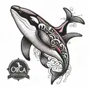 Orca Pink Floyd dark side tattoo design idea