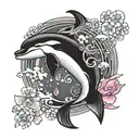 Orca Pink Floyd prism tattoo design idea