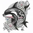 Orca Pink Floyd prism tattoo design idea