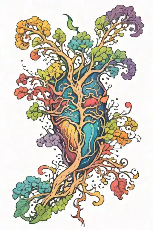 pride rainbow colors as veins tattoo design idea