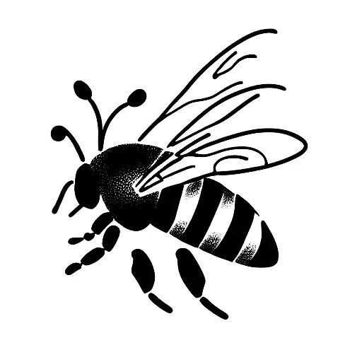 Honey Bee tattoo design idea