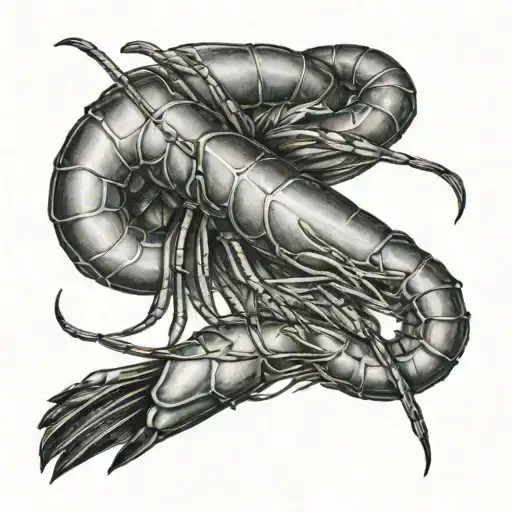 Shrimp tattoo design idea