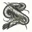 Shrimp tattoo design idea