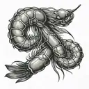 Shrimp tattoo design idea