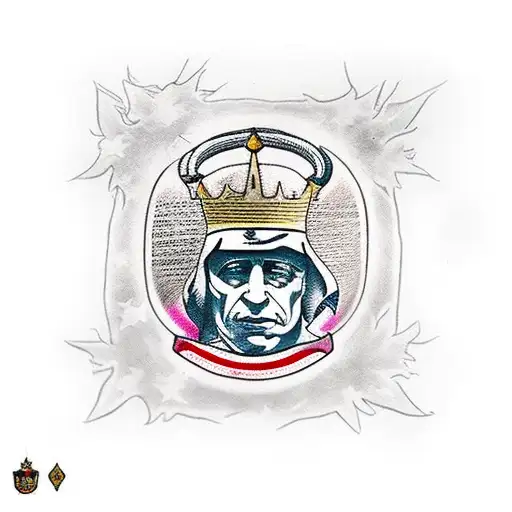 king Baldwin iv and Syrian flag tattoo design idea