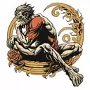 the thinker Dante's inferno tattoo design idea