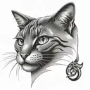 CAT MASSAGE tattoo design idea