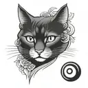 CAT MASSAGE tattoo design idea
