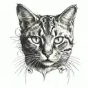 CAT MASSAGE tattoo design idea