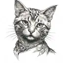 CAT MASSAGE tattoo design idea