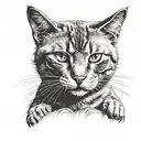 CAT MASSAGE tattoo design idea