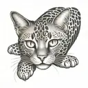 CAT MASSAGE tattoo design idea