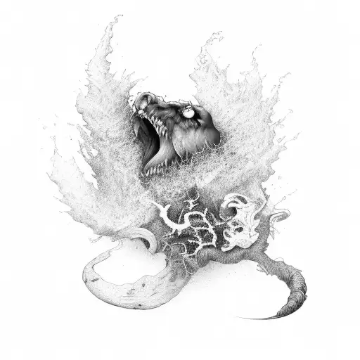 four elements of nature  tattoo design idea