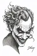 joker face tattoo design idea