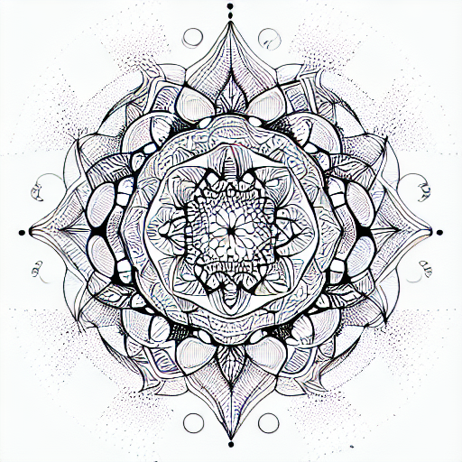 fluid mandala tattoo design idea