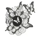 mobius strip and butterflies tattoo design idea